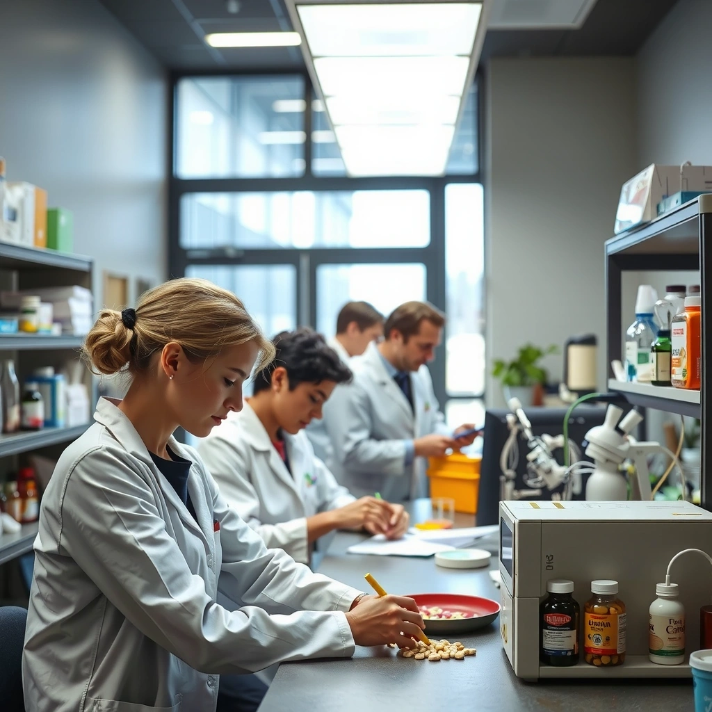 Equipa Vigornaturaletc em laboratório